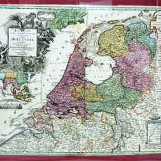 BELGII PARS SEPTENTRIONALIS communi nomine Vulgo HOLLANDIA nuncupata par JO. BAPTISTA HOMANN - Harta cca. 1700