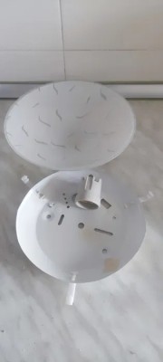Plafoniere cu soclu de ceramica, capace de sticla, soclu E27 foto