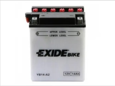 Baterie moto 12V 14Ah (YB14-A2) pachet acid inclus Exide foto