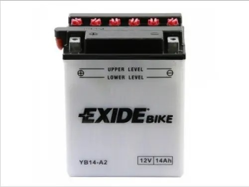 Baterie moto 12V 14Ah (YB14-A2) pachet acid inclus Exide