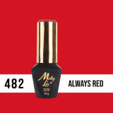Gel UV/LED Molly Lac - Always Red 482, 10ml