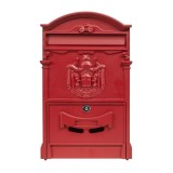 Cutie postala metalica pentru exterior, 410x260x90mm, rosu / ZTS 5577_R