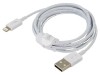 Cablu Apple Lightning USB A 1,5m alb textil 2,4A, Baseus