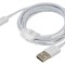 Cablu Apple Lightning USB A 1,5m alb textil 2,4A