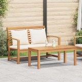 Cumpara ieftin Set de canapele pentru grădină 2 pcs natural Lemn masiv de tec
