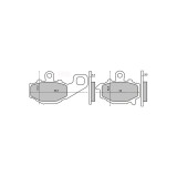 MBS Placute frana Kawasaki ZRX 400 &#039;94-&#039;01/Z750 &#039;04-&#039;05, Cod Produs: 225101220RM