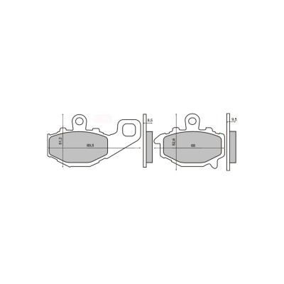 MBS Placute frana Kawasaki ZRX 400 &amp;#039;94-&amp;#039;01/Z750 &amp;#039;04-&amp;#039;05, Cod Produs: 225101220RM foto