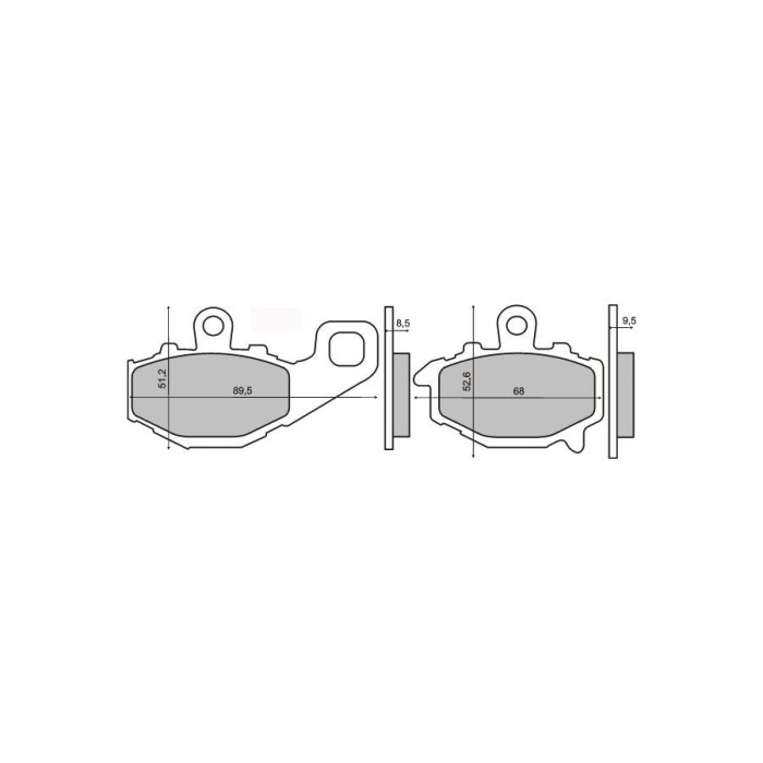 MBS Placute frana Kawasaki ZRX 400 &#039;94-&#039;01/Z750 &#039;04-&#039;05, Cod Produs: 225101220RM