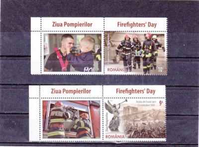 ROMANIA 2023 - ZIUA POMPIERILOR,SERIE CU VINIETA , MNH - LP 2435 foto