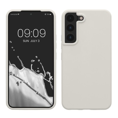 Husa Kwmobile pentru Samsung Galaxy S22, Silicon, Alb, 56756.48 foto