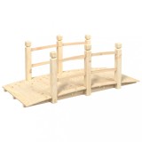 Cumpara ieftin Pod de gradina cu balustrade, 150x67x56 cm, lemn masiv de molid