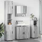 Cumpara ieftin Set de mobilier pentru baie 4 buc. Gri Sonoma 61 x 35 x 64 cm