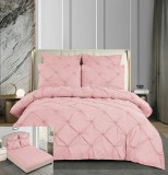 Cumpara ieftin Lenjerie Pat Finet Cu Nasturi Ariana Fl019, Bumbac, 4 Piese, Cu Elastic, Roz