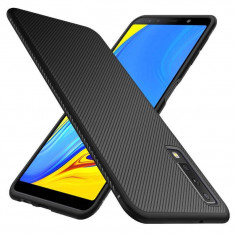 Husa Samsung Galaxy A7 2018 carbon fiber foto