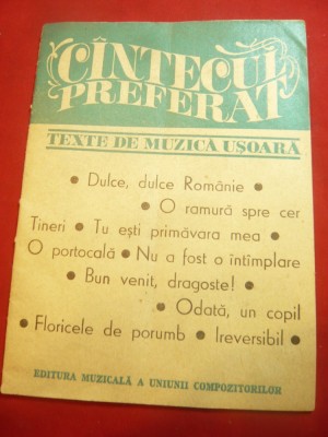 Brosura - Cantecul Preferat - RSR , 15 pag foto