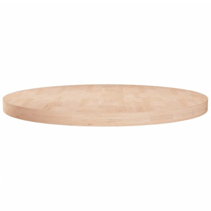 Blat de masă rotund, &Oslash;80x4 cm, lemn masiv stejar netratat