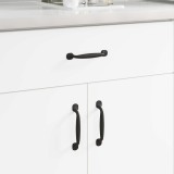 vidaXL M&acirc;ner Mobilier 12 pcs Negru 130 x 19,4 x 22,3 mm Aluminiu 864693