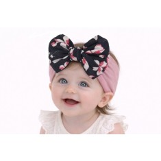 Bentita lila lata cu fundita inflorata