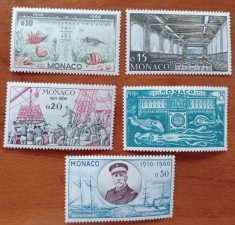 MONACO -1960-&#039;&#039;MUZEUL OCEANOGRAFIC-Serie -5v-MNH NESTAMP. -Calitate EXTRA