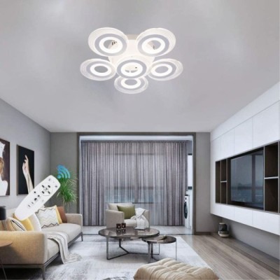 LUSTRA LED CERCURI 150W CU 6 BRATE 3 CULORI+IR 550x130mm foto