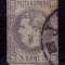 RO 1870 ,LP ,&quot;Carol I cu favoriti&quot;,3 Bani violet , mici defecte ,stampilat