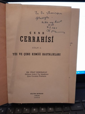 Cene Cerrahisi, Cilt 1 - Cihat Borcbakan (Chirurgie maxilo-facială, volumul 1. cu dedicatia autorului) foto