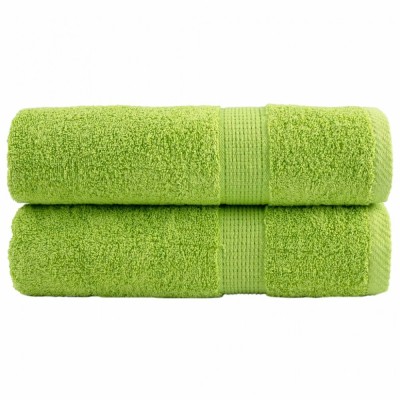 vidaXL Prosoape de duș premium SOLUND 2 buc. verde 70x140 cm 600 gsm foto
