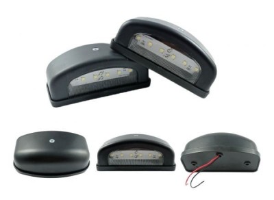 2 x 6 LED Lumini cu numar de inmatriculare pentru Camioane Remorca 12v 24v foto