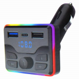 Modulator FM Auto Bluetooth, Incarcator Auto Tip C / USB 3.0, Handsfree Car Kit, Modulator FM Stereo, Oem