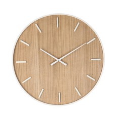 Ceas perete mdf natur otel alb Janvier 70x4.5 cm
