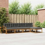vidaXL Set de canapele de exterior cu pernă 5 pcs Natural și Antracit 3367440