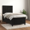 VidaXL Pat box spring cu saltea, negru, 80x200 cm, catifea 3143231