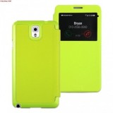 Husa Mercury EasyView Samsung Galaxy Note3 N9005 Lime Blister, Piele Ecologica