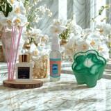 Set Cadou , zEleganta Florala, , Lumanare Floare Verde Handmade, Prestige Bloom Elegance 50 ml Amigo Sweet Bloom Elegance 70 ml