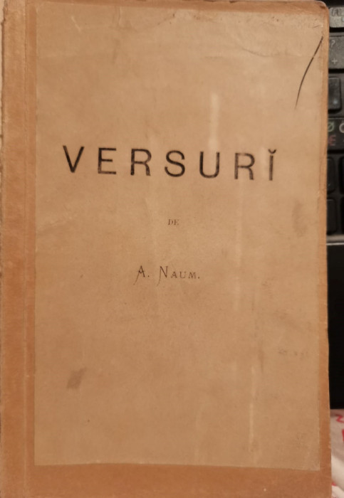 1890 VERSURI 1878-1890 A. NAUM Iaşi Tipografia Naţională