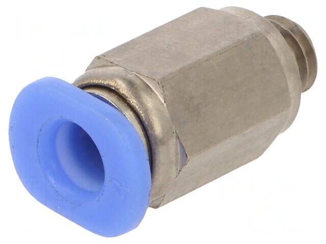 Racord Push-In Simplu Alamă Nichelată M5