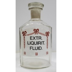 Flacon din sticla pentru farmacie, EXTR. LIQUIRIT. FLUID.