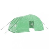 Sera cu cadru de otel verde 24 m&sup2; 6x4x2,85 m