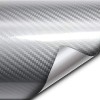 Folie Auto Colantare Carbon 5D Lacuit Argintiu 3m x 1.52m AVEX