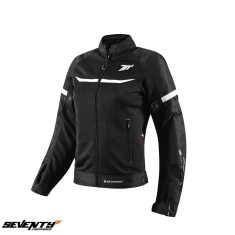 Geaca (jacheta) femei pentru scuter - motocicleta Racing vara Seventy model SD-JR30.2 Mojave culoare: negru/alb Negru/alb S