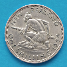 NOUA ZELANDA 0NE SHILLING 1964 NEW ZEALAND B SPRE FB