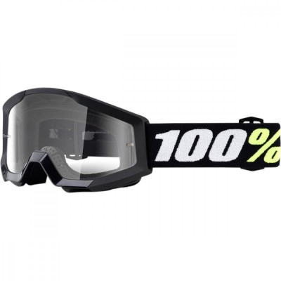Ochelari copii ATV/cross 100% Strata Mini Grom Black, sticla clara Cod Produs: MX_NEW 26012467PE foto