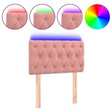 Cumpara ieftin Tablie de pat cu LED, roz, 80x7x78/88 cm, catifea