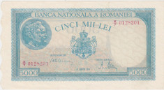 ROMANIA 5000 LEI August 1945 UNC foto