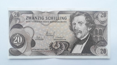 20 Schilling Austria 1967 , silingi austrieci aunc foto