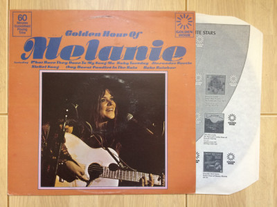 melanie golden hour of compilatie best of 1977 disc vinyl lp muzica folk rock NM foto