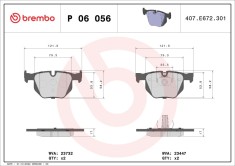 BREMBO P 06 056 PRIME LINE set placute frana,frana disc foto