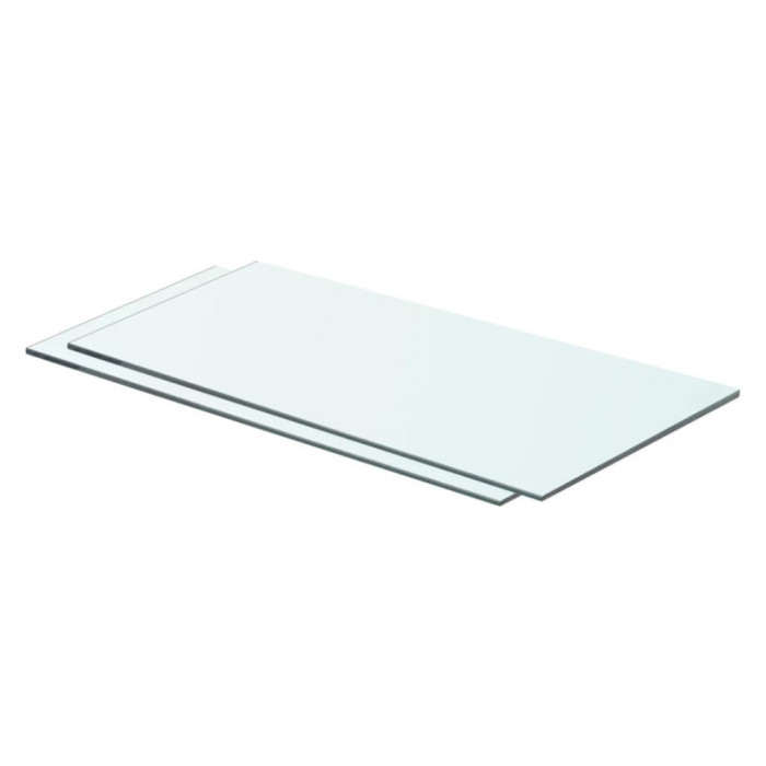 Gossi rafturi, 2 buc., 60 x 25 cm, panouri sticla transparenta