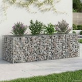 vidaXL Pat ridicat din gabion Argintiu 42033323
