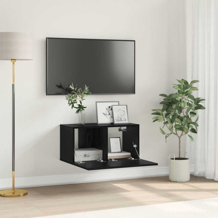 vidaXL Cabinet TV Negru 60 x 30 x 30 cm Lemn compozit 875170